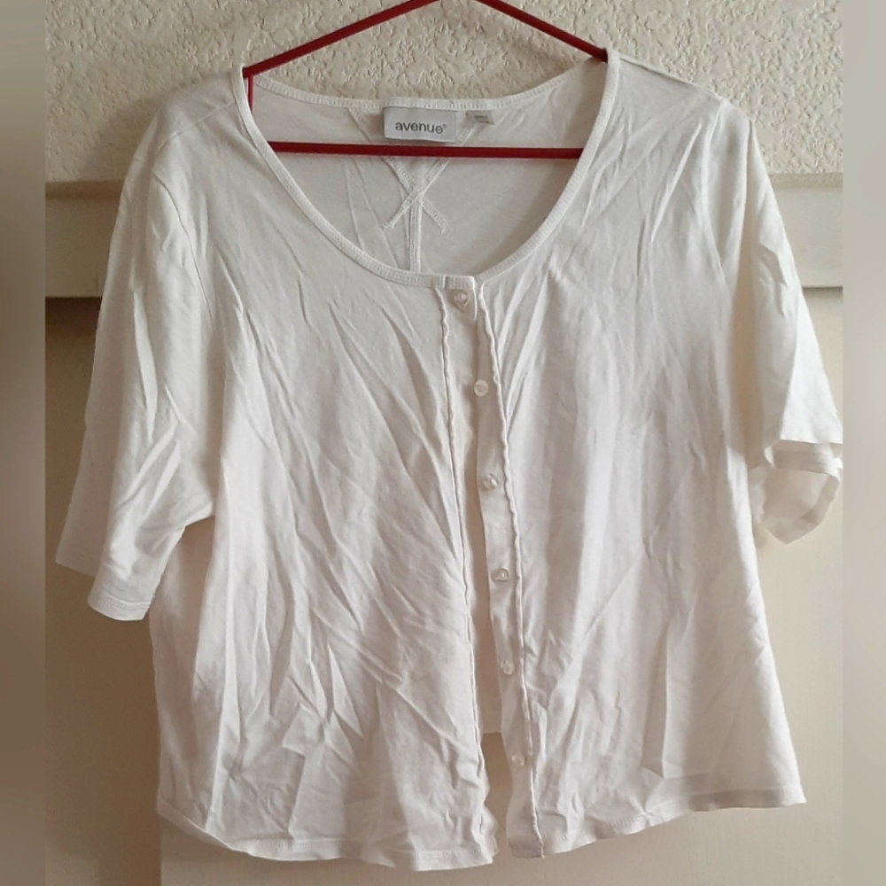 Womens White Button Down Shirt Size 18/20 - GUC